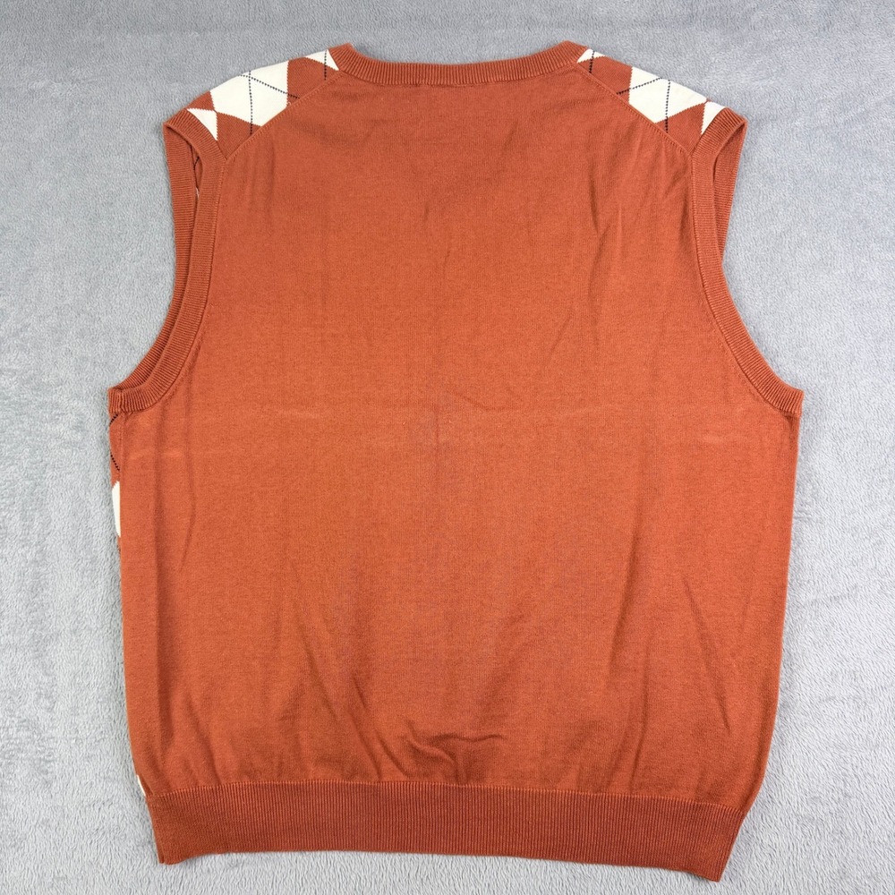 Vesi Sportswear Texas Longhorns Argyle Sweater Vest Burnt Orange Mens XL NCAA - Picture 5 of 6